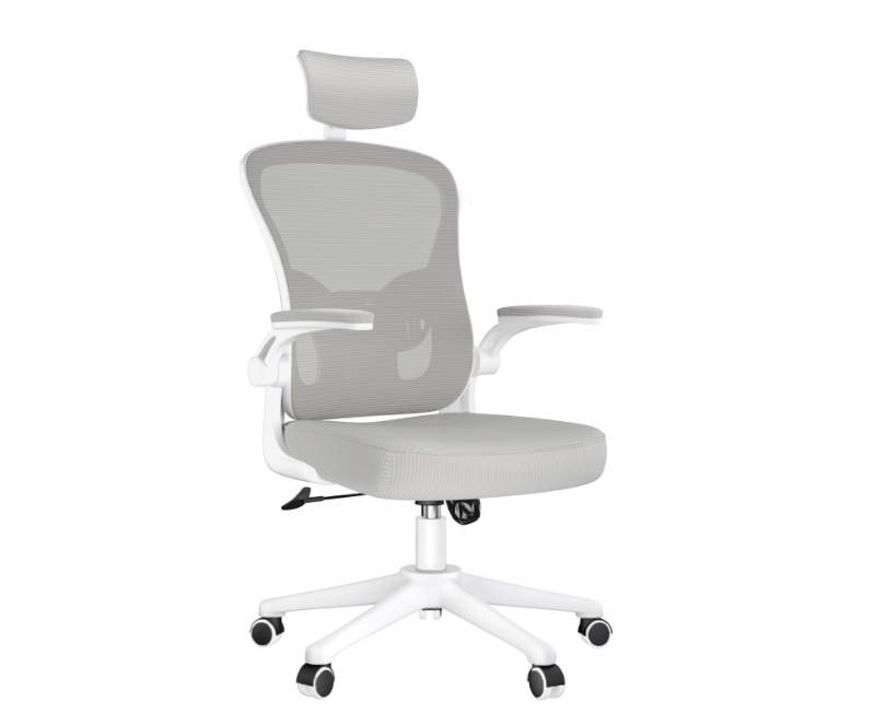 Regulowane krzesło biurowe z zagłówkiem - ergonomiczna kontrola kąta