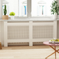 Osłona grzejnika MDF, poziomy wzór w paski, XL - 172x19x101.2cm