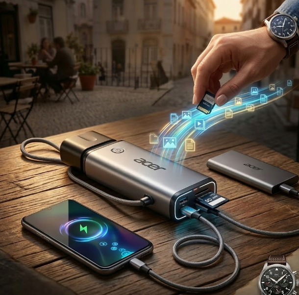 Czytnik Kart SD MicroSD USB-C USB 3.0 Adapter iPhone MacBook srebrno biały