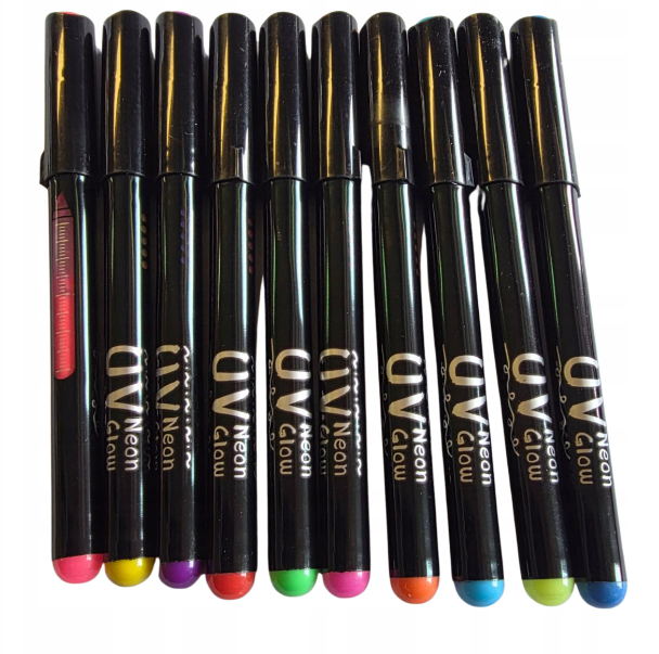 Pisaki Uv Do Twarzy Dla Dzieci Neon Fluorescencyjne Świecą W Uv 10 Szt