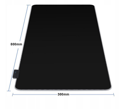 DUŻA PODKŁADKA POD MYSZ RGB LED 80X30 GAMMINGOWA MATA XXL BIURKO DLA GRACZA