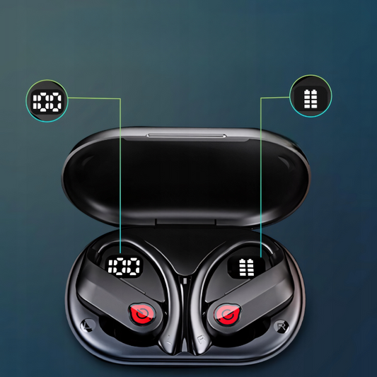 Słuchawki Bezprzewodowe Bluetooth BT 5.3 Douszne Dokanałowe Mikrofon Czarne