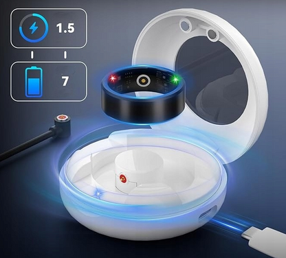 Smart Ring 20.6mm Czarny Android iOS Inteligentny pierścionek Tętno