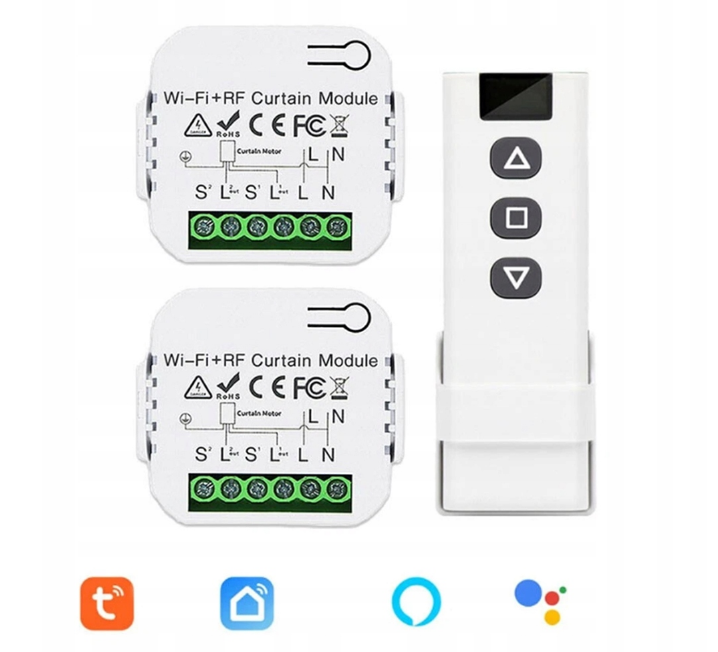Sterownik Do Rolet Żaluzji Kąt Lameli TUYA WiFi + Pilot RF433Mhz