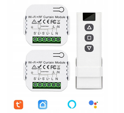 Sterownik Do Rolet Żaluzji Kąt Lameli TUYA WiFi + Pilot RF433Mhz