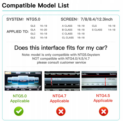 BENZ Wireless Carplay Retrofit Kit Decoder For NTG5.0 System