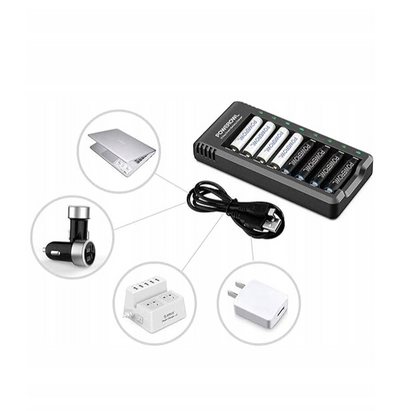 POWEROWL ŁADOWARKA DO BATERII Ni-MH/Ni-CD AA/AAA SZYBKIE ŁADOWANIE USB LED
