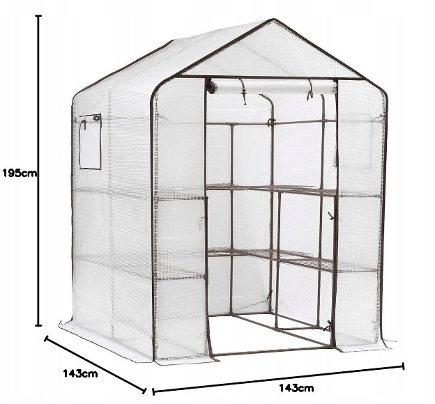Szklarnia SEKEY 143 x 143 m x 195 cm