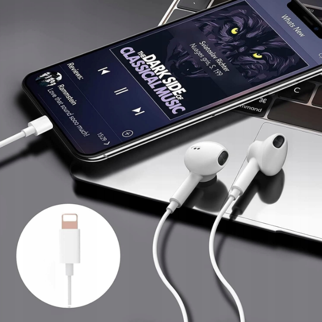 2 pack Słuchawki przewodowe douszne Do Apple CosmoTel EARPODS LIGHTNING