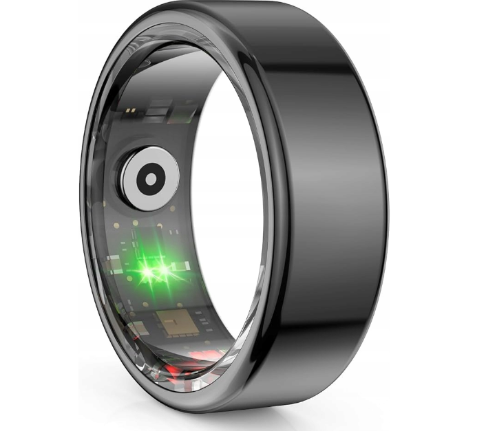 Smart Ring 20.6mm Czarny Android iOS Inteligentny pierścionek Tętno