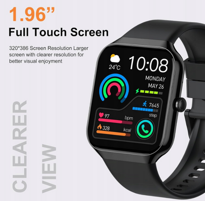 STECEi T50S Smartwatch HD 1,96" z Bluetooth, Puls, Sen, Sport IP68