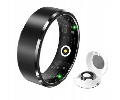 Smart Ring 20.6mm Czarny Android iOS Inteligentny pierścionek Tętno