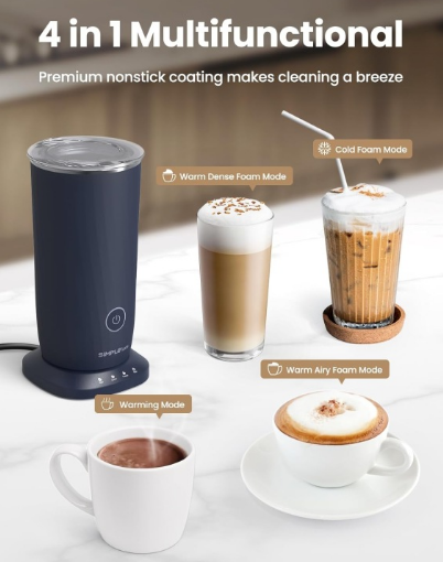 Elektryczny spieniacz do mleka 4w1 SIMPLETASTE 240ml Wtyczka UK gratis EU