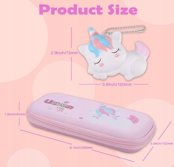 Unicorn Pencil Case dla dziewcząt Nastolatek
